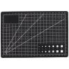 LALAFINA A5 Double-Sided Quilting Cutting Mat and Rotary Craft Cutting Board for Sewing, Clay, and Scrapbooking, Black PVC Work Mat for Precision Hobby Projects view 1