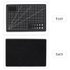 LALAFINA A5 Double-Sided Quilting Cutting Mat and Rotary Craft Cutting Board for Sewing, Clay, and Scrapbooking, Black PVC Work Mat for Precision Hobby Projects view 3