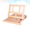 YHdtUO Tabletop Easel Easels 1Pc Desktop Easel with Drawer Wooden Easel Foldable Painting Stand Portable Display Holder Display Rack for view 2