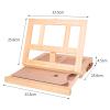 YHdtUO Tabletop Easel Easels 1Pc Desktop Easel with Drawer Wooden Easel Foldable Painting Stand Portable Display Holder Display Rack for view 3