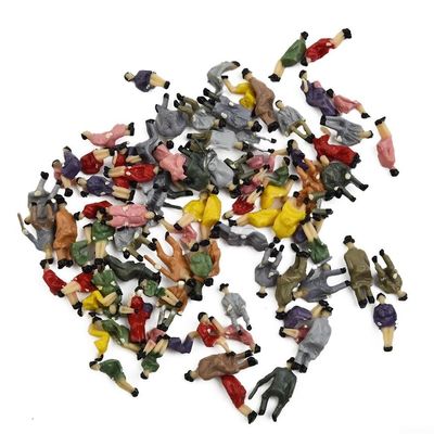 90-Piece HO Scale Model Railroad Seated People Figures, 1:87 Scale Assorted Color Sitting Passengers for Train Layouts and Scenery