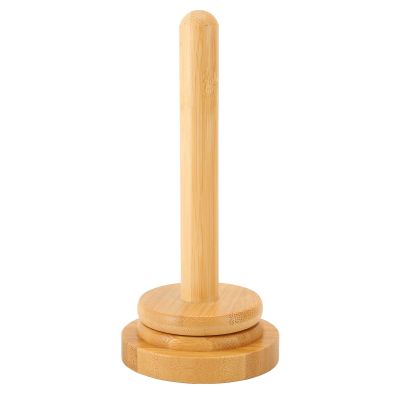 Wooden Yarn Spindle Holder, Sturdy Bamboo Yarn Ball Holder with Detachable Spindle, Smoothing Knitting Yarn Holder for Wool Cotton Poly Blends, Stable Base for Efficient Knitting W