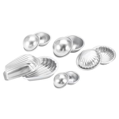 Pissente Bath Bombmold, Aluminium Alloy DIY Cake Mould with Shiny Protective Film Easy to Wash and Demould for Crafting Fizzy Bath Bombs and Soaps (Aluminum Alloy)