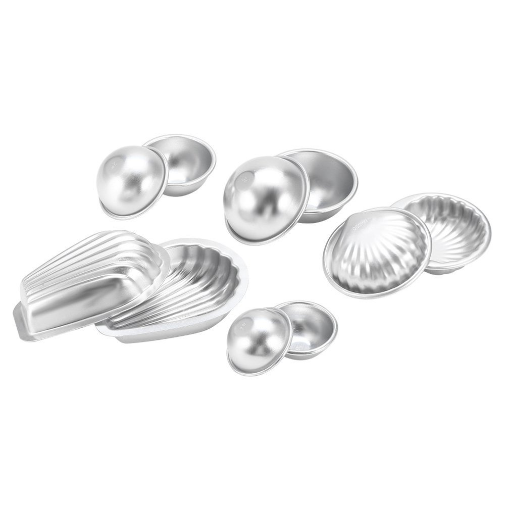Pissente Bath Bombmold, Aluminium Alloy DIY Cake Mould with Shiny Protective Film Easy to Wash and Demould for Crafting Fizzy Bath Bombs and Soaps (Aluminum Alloy)