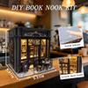Coffee Shop Book Nook Kit, DIY Miniature House Kit with Led Light for Adult and Teens, 3D Wooden Puzzles Book Nook, Tiny House, Gifts for Family and Friends (with Assembly Manual) view 2