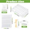 Embroidery Floss Organizer,Cross Stitch Thread Storage Box Tool,w/Bobbins Winder,1 Removable 24 Grids Clear Bead Organizer Case,100 Floss Bobbins,1 Numbered Sticker,for Craft DIY view 2