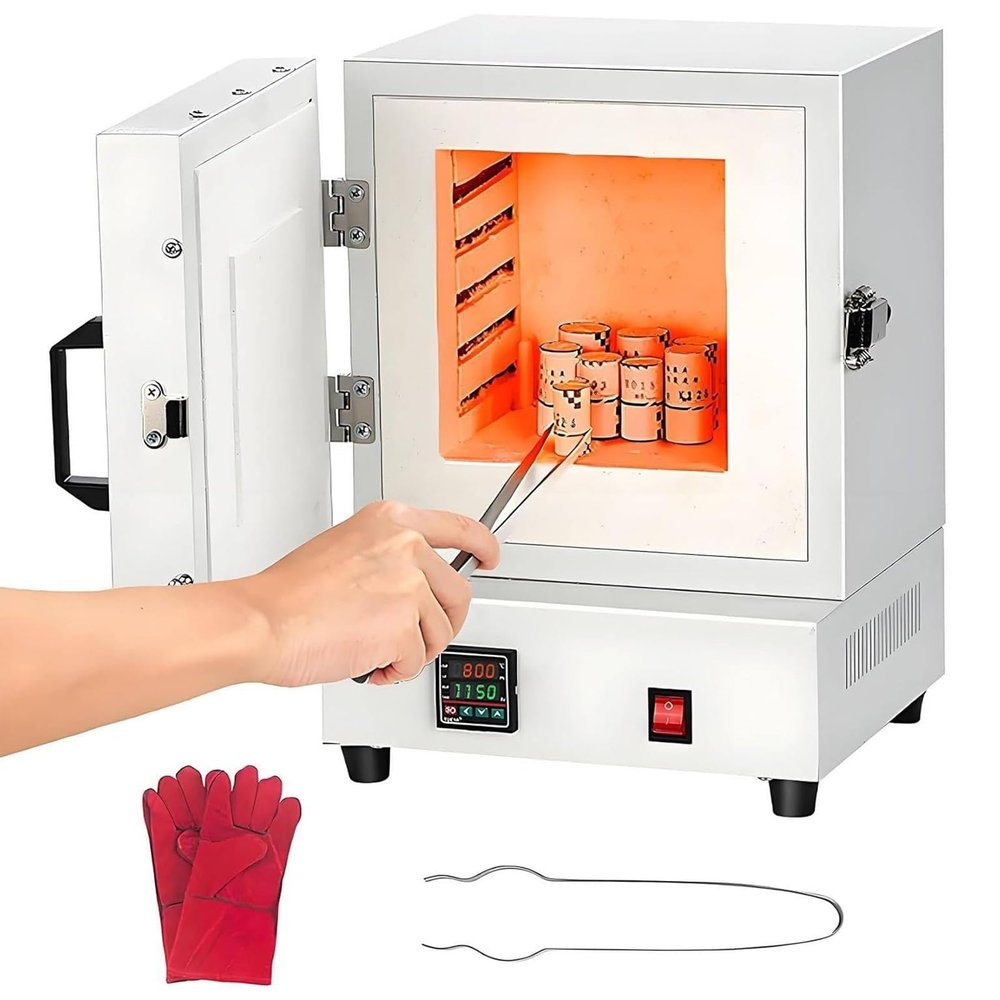 2000w Electric Burnout Oven Kiln, Portable Digital Electric Kiln,Electric Burnout Oven Kiln Melter, MaximumTemperature 1150C, Heated On All Four Sides, Temperature Controllable