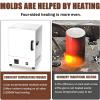 2000w Electric Burnout Oven Kiln, Portable Digital Electric Kiln,Electric Burnout Oven Kiln Melter, MaximumTemperature 1150C, Heated On All Four Sides, Temperature Controllable view 3