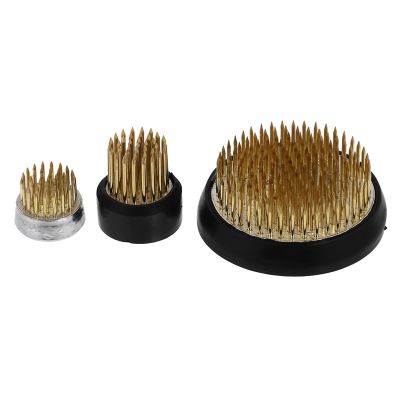 OFFSCH 3Pcs Floral Fixation Needle Holder Flower Arrangement Pins with Rubber Covers, Japanese Style Flower Arranger Tool for Ikebana and Craft Floral Designs