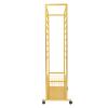 16 Tier Ribbon Organizer Rack, Double-Sided Ribbon Display Stand Multifunctional Metal Flower Wrapping Paper Storage Stand Rolling Ribbon Display Shelf Cart for Flower Shops Craft Rooms (70cm Gold) view 3