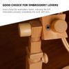 HEALSOPTHY Adjustable Beech Wood Embroidery Hoop Stand with 20Cm Cross Stitch Frame for Home Sewing Beginners Craft Lap Frame Kit view 3