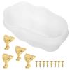 OFFSCH Epoxy Silicone Bathtub Mold with 4 Metallic Legs and 8 Screws for DIY Casting Crafts Resin Soap Making Supplies view 1