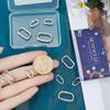 SUNNYCLUE 1 Box 12pcs 3 Sizes Spring Oval Ring Spring o Ring Clasp Silver Metal Brass Bracelet Connector Clasp Keyrings Gate Clip Findings for Jewelry Making Keychains Bag Charms DIY Craft Supplies view 3