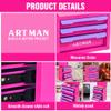 Drawer-Style Desktop Storage Box Office Workstation Organizing Magic Tool with 5 Stackable Drawers, Ideal Desk Stationery & Cosmetic Storage Cabinet(Purple) view 3