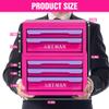 Drawer-Style Desktop Storage Box Office Workstation Organizing Magic Tool with 5 Stackable Drawers, Ideal Desk Stationery & Cosmetic Storage Cabinet(Purple) view 4