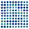 TOAOB 100pcs Glass Dragons Eyes 10mm Blue Craft Eyes Cabochons for Jewelry Making Findings DIY Clay Doll Making view 1