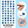 TOAOB 100pcs Glass Dragons Eyes 10mm Blue Craft Eyes Cabochons for Jewelry Making Findings DIY Clay Doll Making view 3