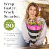 the florist Supply Glamour Sleeves 20 Pack 17.3 x 4.9 x 17.1 Inch Waterproof Flower Bouquet Sleeves, Flower Bouquet Bags, Plastic Floral Sleeves, Gift-Ready for Wedding, Birthday, Multicolor view 2