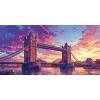 Large Diamond Art Kits for Adults 36x72in Diamond Painting Kit Sunset, 5D Full Drill Gem Paint by Numbers Kit for Adults London Bridge, DIY Gem Painting Embroidery Cross Stitch Kits, Gifts O-170Y view 2