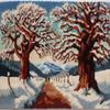 DIY Latch Hook Rug Kit Chestnut Tree Winter Scenery Easy for Beginners Crochet Yarn Hook and Latch Tapestry Mat Cushion Craft Set for Home Decor 52x38cm-2 view 1