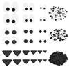 FINGERINSPIRE 240PCS Felt Eyes Nose for Dolls Black White Eyes Black Noses Kit Flat Back Oval Round Eye Triangular Nose Craft Accessories Material for DIY Crafts and Handmade Projects Creations view 1