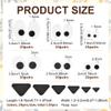 FINGERINSPIRE 240PCS Felt Eyes Nose for Dolls Black White Eyes Black Noses Kit Flat Back Oval Round Eye Triangular Nose Craft Accessories Material for DIY Crafts and Handmade Projects Creations view 2