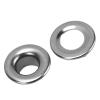 JTLB Metal Eyelets 100pcs 8mm Grommet Washer Set, Smooth Finish Copper Grommets for Fabric Leather (Silver Black) view 2