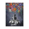 Banksy Flying Boy Street Graffiti Wall Art, Balloon Kids Pop Art Canvas Ready To Hang 1.25" Deep No Y-586 view 1
