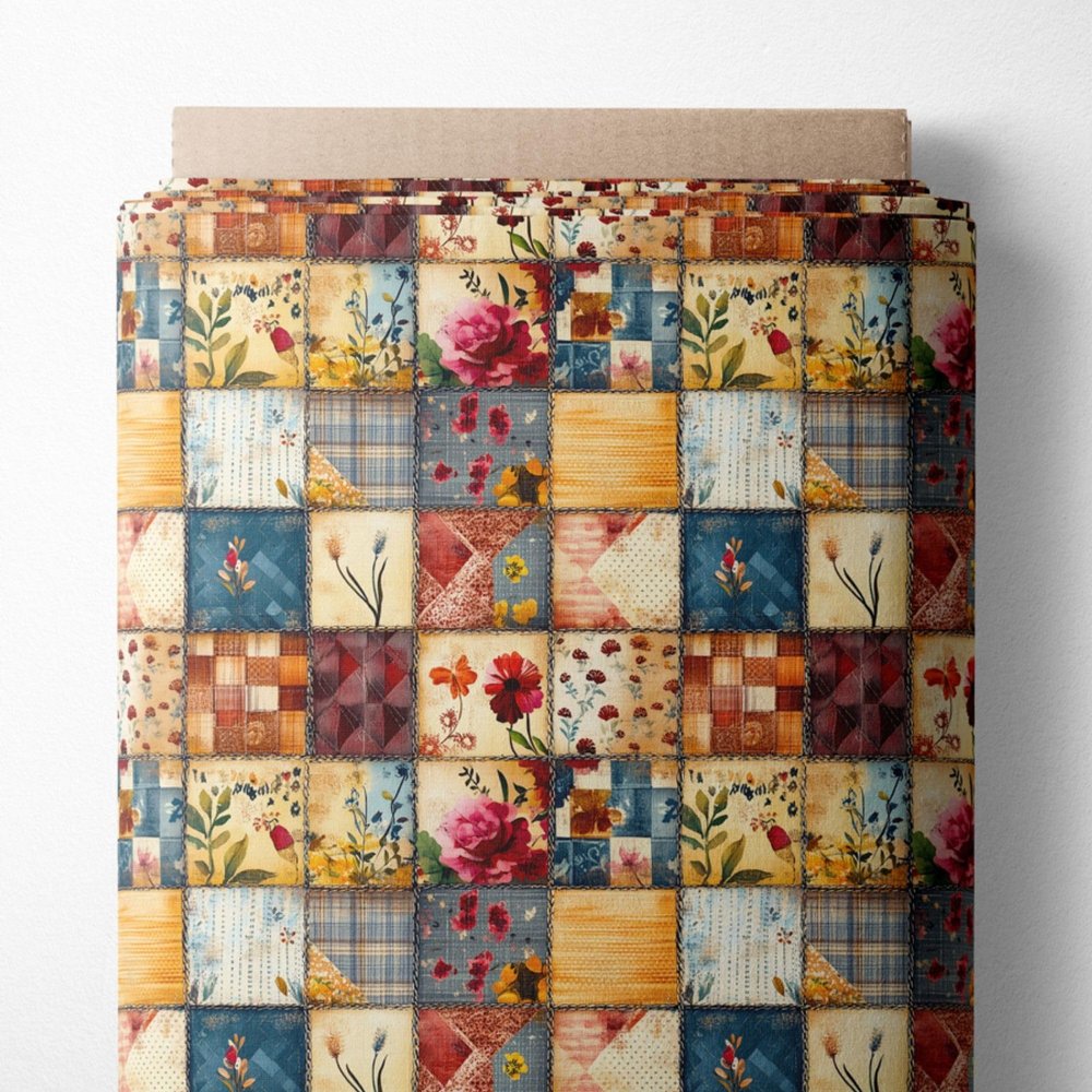 100% Cotton Fabric by the Yard Turkish Quality Quilting & Sewing Fabric, 1 Yard x 1.69 Yards Wide, Patchwork Cotton for Crafts