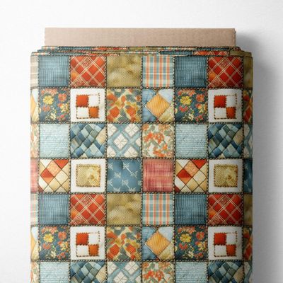 100% Cotton Fabric by the Yard Turkish Quality Quilting & Sewing Fabric, 1 Yard x 1.69 Yards Wide, Patchwork Cotton for Crafts