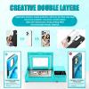 ALSUP 3D Heat Transfer Sublimation Machine 47x27x10cm Compact Design, 180C Fast Heat Kit with 2 Molds & 20 Phone Cases, Easy to Use for All Mobile Phone Cases A-300PCS view 2