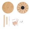 Bamboo Sewing Thread Rack, Embroidery Floss Organizer with Detachable Spools, Round Bamboo Thread Holder for Home Textiles Hand Weaving, Includes 14 Sticks 2 Removable Bases 4 Scre view 1