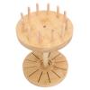 Bamboo Sewing Thread Rack, Embroidery Floss Organizer with Detachable Spools, Round Bamboo Thread Holder for Home Textiles Hand Weaving, Includes 14 Sticks 2 Removable Bases 4 Scre view 2