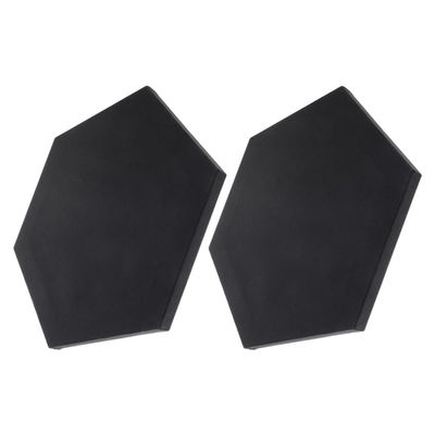 ARTIBETTER 2pcs Black Hexagon Canvas Boards Artist Painting Boards Blank Canvas Panels for Oil Acrylic Painting Home Art Display Decoration