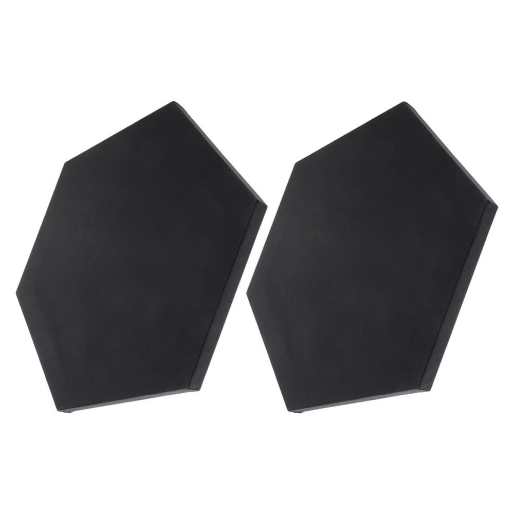 ARTIBETTER 2pcs Black Hexagon Canvas Boards Artist Painting Boards Blank Canvas Panels for Oil Acrylic Painting Home Art Display Decoration