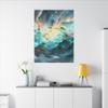 Artist | Dreamy Aurora Mountain Landscape | Canvas Painting view 4