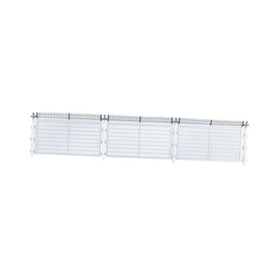 JISADER Miniature Fence Model 1/64 Scale Compact Unique Ornaments Fence Barriers Net Model Railway Accessories for Layouts Decor, Silver 3 grids