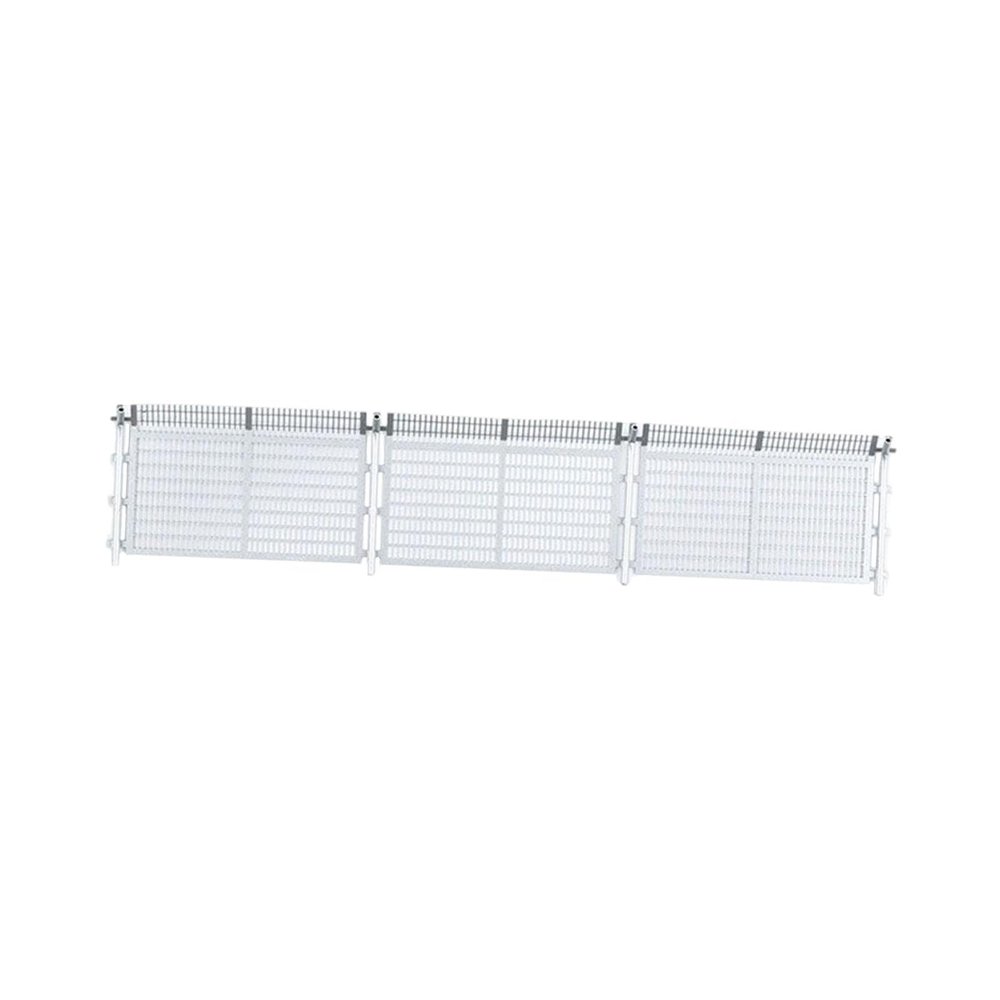 JISADER Miniature Fence Model 1/64 Scale Compact Unique Ornaments Fence Barriers Net Model Railway Accessories for Layouts Decor, Silver 3 grids