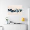 Azure Vein | Modern Blue & Gold Abstract Canvas Wall Art | Canvas Painting view 1