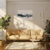 Azure Vein | Modern Blue & Gold Abstract Canvas Wall Art | Canvas Painting view 4