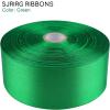 1-1/2 Inch Green Satin Ribbon 50 Yards Single Face Polyester view 3