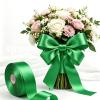 1-1/2 Inch Green Satin Ribbon 50 Yards Single Face Polyester view 4