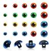 TOAOB 50pcs Sew On Safety Eyes Buttons 9mm to 15mm Plastic Mushroom Domed Sewing Crafting Eyes for DIY Stuffed Animals Amigurumis Crochet Doll Making Red Blue Green Yellow view 1