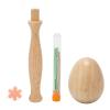 Darning Mushroom Set, Wooden Mushroom Darner Detachable Darning Supplies Kit with Needles and Threader for Socks Hats Pants Repair view 1