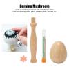 Darning Mushroom Set, Wooden Mushroom Darner Detachable Darning Supplies Kit with Needles and Threader for Socks Hats Pants Repair view 3
