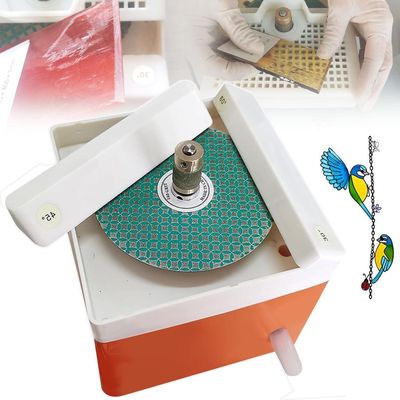 Stained Glass Grinder, 2800rpm Grinding Tool with Bit & Disc, Diamond Glass Corner Grinding, 30/45/60/90 Tilt for Glass Art Shaping
