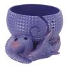 Dragon and Egg Design Resin Yarn Storage Bowl, Yarn Bowl Holder with Holes for Crocheting Knitting Projects, Functional Artwork for Home Crafting, Includes Storage Space for Needle (Purple) view 2