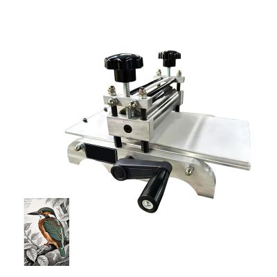 Desktop Engraving Press,Desktop Printmaking Press & Engraving Press Compact 30 17 Cm Flat Press with Adjustable Roller Height, Clear & Even Printing for Studio Use