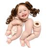 LSOAARRT 24Inch Blue Eyes Lifelike Unfinished Reborn Mila Doll Kit - Realistic Newborn Doll Parts with Black Hair view 2