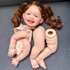 LSOAARRT 24Inch Blue Eyes Lifelike Unfinished Reborn Mila Doll Kit - Realistic Newborn Doll Parts with Black Hair view 3